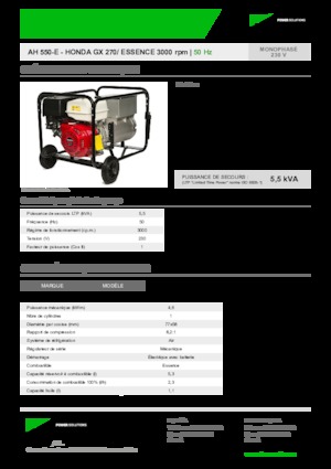 Generatori a benzina INMESOL AH 550-E