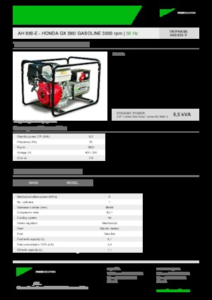 Generatori a benzina INMESOL AH 850-E