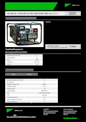 Generatori a benzina INMESOL AK 900-CA