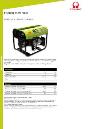 Generatori a benzina PRAMAC Lifter ES 3000