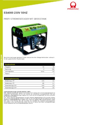 Generatori a benzina PRAMAC Lifter ES 4000