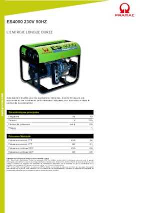 Generatori a benzina PRAMAC Lifter ES 4000