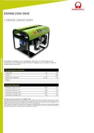 Generatori a benzina PRAMAC Lifter ES 5000
