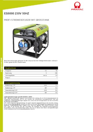 Generatori a benzina PRAMAC Lifter ES 8000