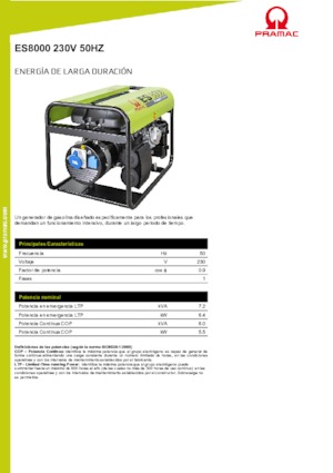 Generatori a benzina PRAMAC Lifter ES 8000
