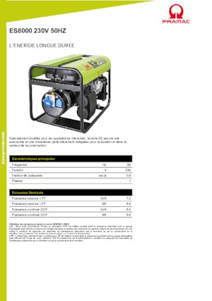 Generatori a benzina PRAMAC Lifter ES 8000
