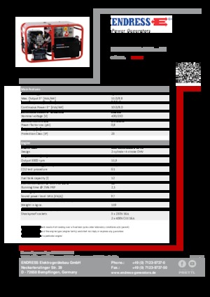 Generatori a benzina Endress ESE 1006 DBS-GT