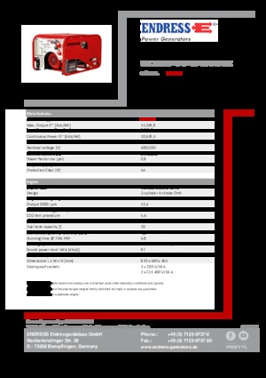 Generatori a benzina Endress ESE 1006 DHG-GT ES ISO Duplex
