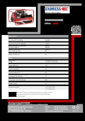 Generatori a benzina Endress ESE 1306 DHS-GT ES