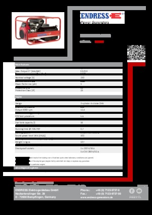 Generatori a benzina Endress ESE 1306 HS-GT ES 