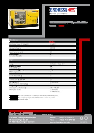 Generatori a benzina Endress ESE 1308 DBG ES DIN Super Silent Plus