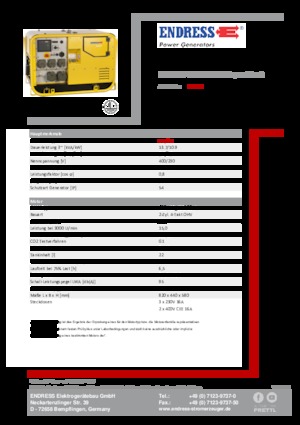 Generatori a benzina Endress ESE 907 DBG DIN Super Silent