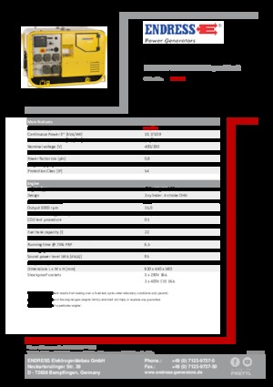 Generatori a benzina Endress ESE 907 DBG DIN Super Silent