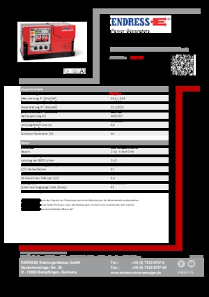 Generatori a benzina Endress ESE 1408 DBG ES ISO Duplex Silent