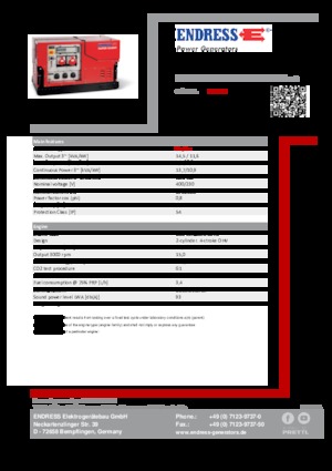 Generatori a benzina Endress ESE 1408 DBG ES ISO Duplex Silent