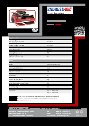 Generatori a benzina Endress ESE 1306 DHS-GT ES