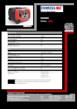 Generatori a benzina Endress ESE 3000i