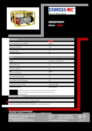 Generatori a benzina Endress ESE 304 HG DIN
