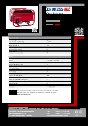 Generatori a benzina Endress ESE 406 HS-GT