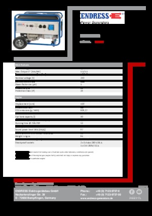 Generatori a benzina Endress ESE 6000 BS