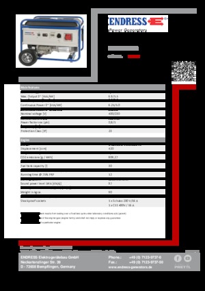 Generatori a benzina Endress ESE 6000 DBS