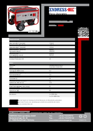 Generatori a benzina Endress ESE 606 DHS GT