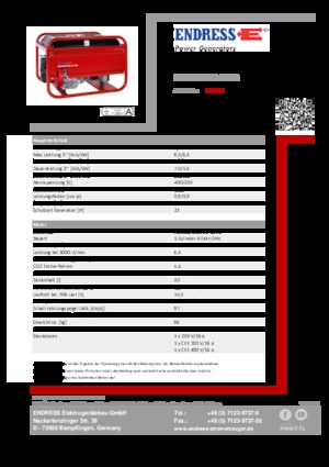 Generatori a benzina Endress ESE 606 DHS-GT ES