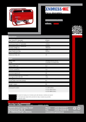 Generatori a benzina Endress ESE 606 DHS-GT ES