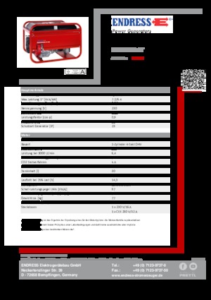 Generatori a benzina Endress ESE 606 HS-GT ES