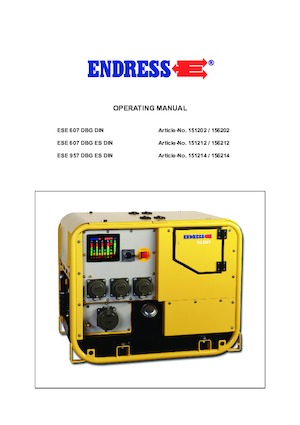 Generatori a benzina Endress ESE 607 DBG ES DIN Super Silent