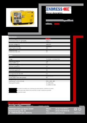 Generatori a benzina Endress ESE 907 DBG DIN Super Silent