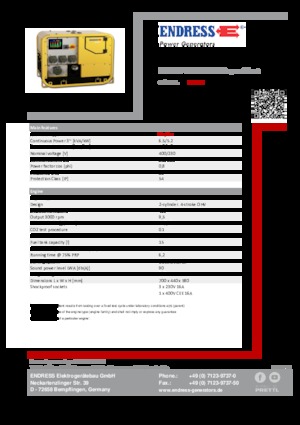 Generatori a benzina Endress ESE 907 DBG ES DIN Super Silent