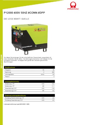 Generatori a benzina PRAMAC Lifter P 12000 THB