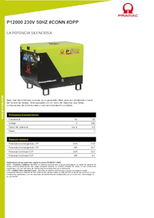 Generatori a benzina PRAMAC Lifter P 12000 THB