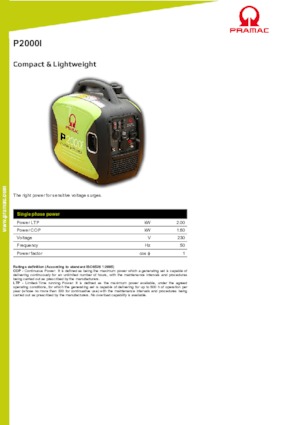 Generatori a benzina PRAMAC Lifter P 2000 i