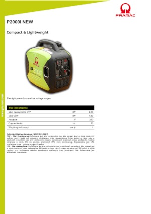 Generatori a benzina PRAMAC Lifter P 2000 i