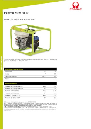 Generatori a benzina PRAMAC Lifter PX 3250