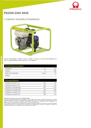 Generatori a benzina PRAMAC Lifter PX 3250