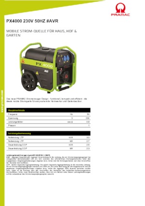 Generatori a benzina PRAMAC Lifter PX 4000