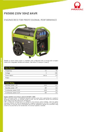 Generatori a benzina PRAMAC Lifter PX 5000