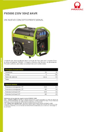 Generatori a benzina PRAMAC Lifter PX 5000