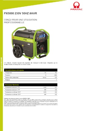 Generatori a benzina PRAMAC Lifter PX 5000