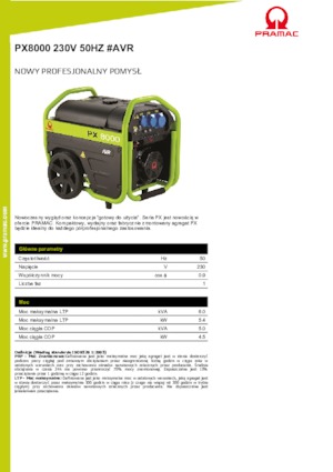 Generatori a benzina PRAMAC Lifter PX 8000