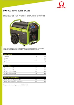 Generatori a benzina PRAMAC Lifter PX 8000 T