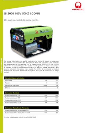 Generatori a benzina PRAMAC Lifter S 12000