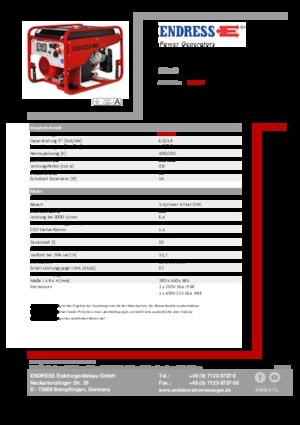 Generatori a benzina Endress SEA 6
