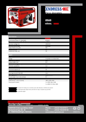 Generatori a benzina Endress SEA 6