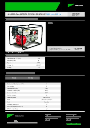 Generatori a benzina INMESOL AH 1600-CA