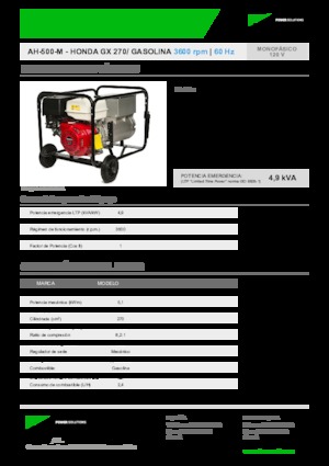Generatori a benzina INMESOL AH 500-M