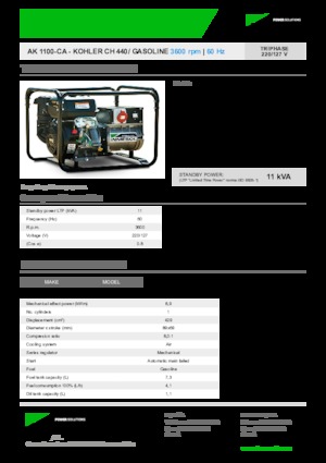Generatori a benzina INMESOL AK 1100-CA